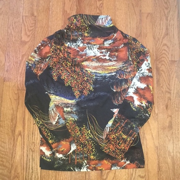 🍂🍁 Fall Free People Inspired Vintage Autumn Intarsia Shirt Sz S - Picture 8 of 8